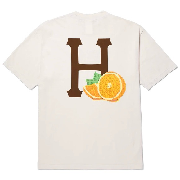 HUF X MIDNIGHT ORGANIC H T-SHIRT LARGE CREAM LARRY JUNE - Picture 3 of 8